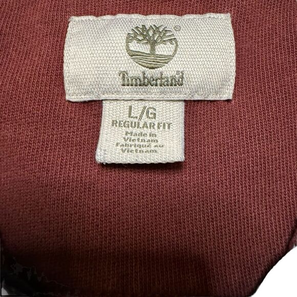 Timberland Men’s 100% Cotton Quarter-Zip Sweater Sweatshirt Pullover Size Large - Picture 4 of 7